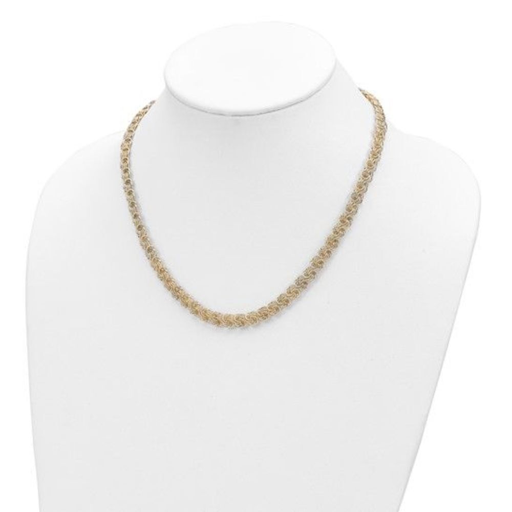 14k Gold Fancy Link 18 inch Necklace